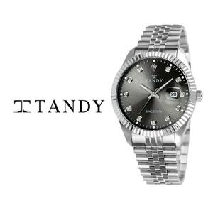 [입점특가][TANDY] 탠디 럭셔리 메탈 그레이 손목시계(스와로브스키 식입) T-3909 남성 대표이미지 섬네일