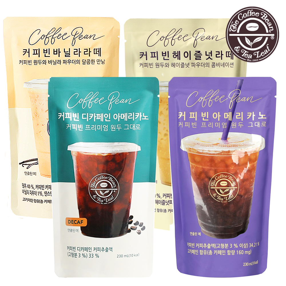 커피빈] 파우치 액상 커피 음료 10팩 4종 - 오아시스마켓::믿을 수 있는 먹거리