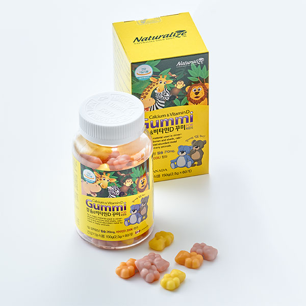 [네추럴라이즈] 어린이 칼슘&비타민D 꾸미(60정,150g) 대표이미지 섬네일