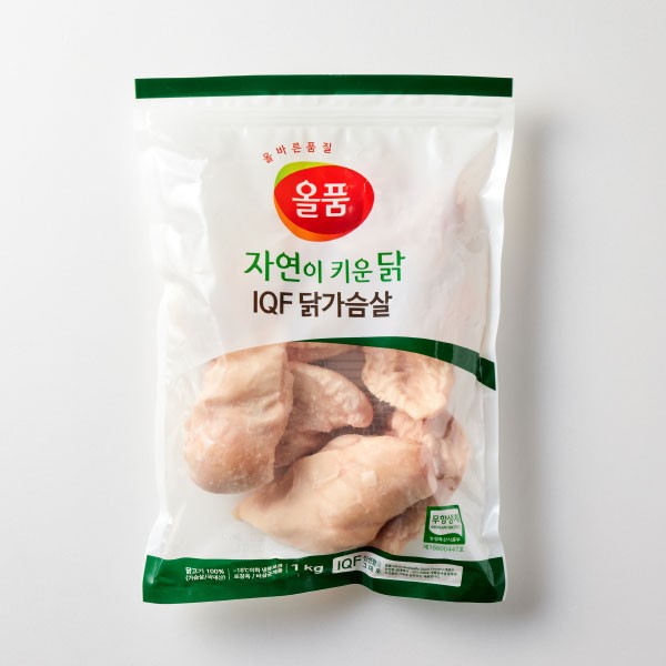 [무항생제]올품 IQF 닭가슴살 1kg 상품이미지
