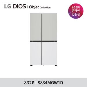 LG 디오스 오브제컬렉션 양문형 냉장고 S834MGW1D 대표이미지 섬네일
