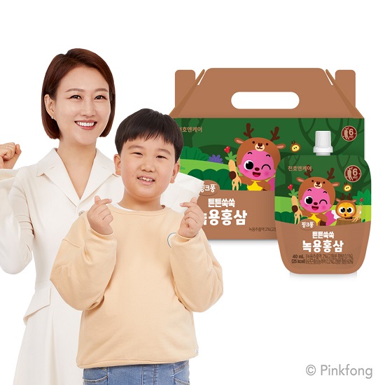 [천호엔케어] 핑크퐁 튼튼쑥쑥 어린이 녹용홍삼 40ml 30팩